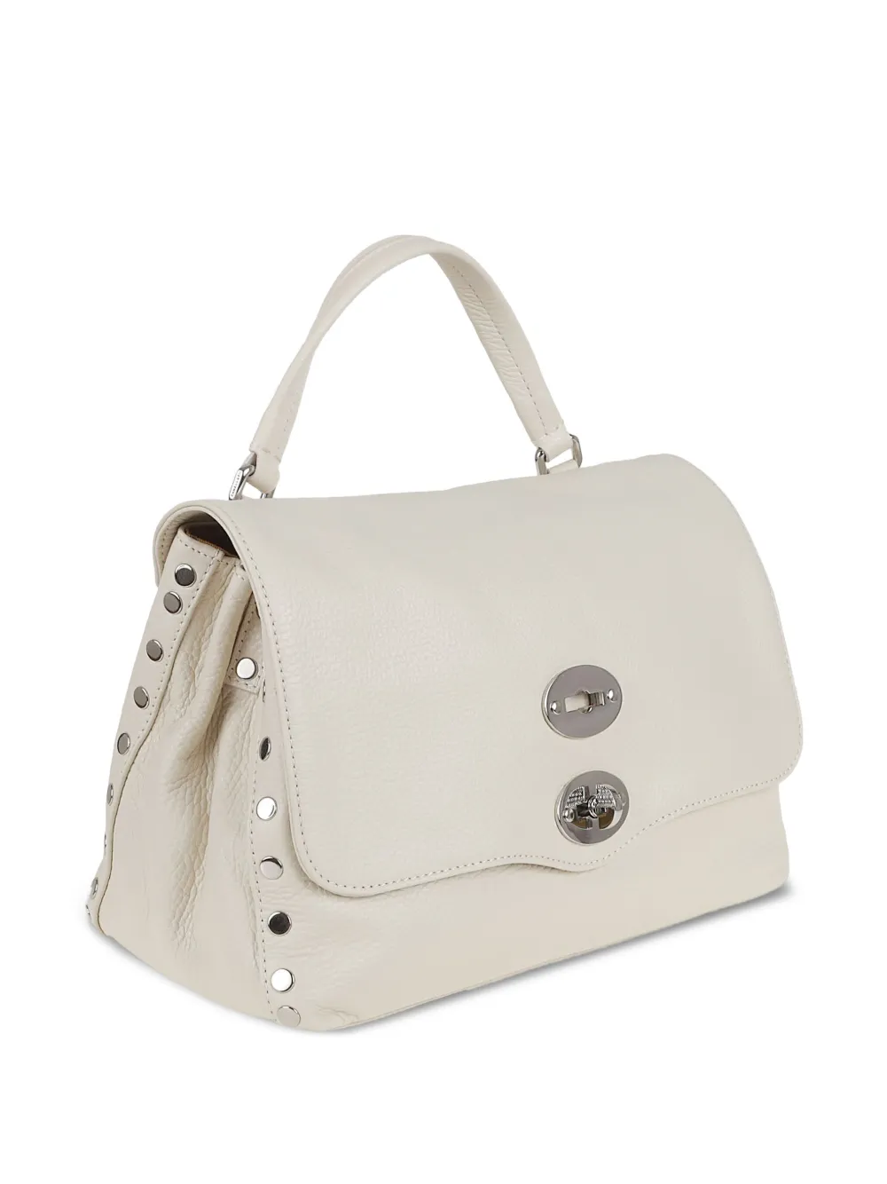 Zanellato Postina leren schoudertas met studs Beige