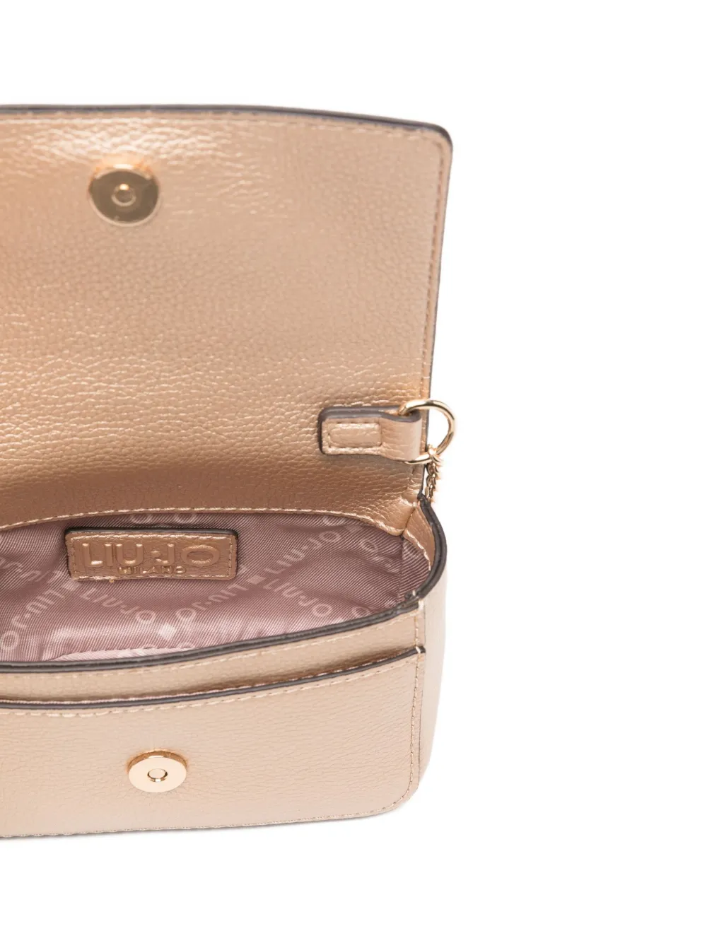 Liu •jo Logo-lettering Crossbody Bag In Neutral