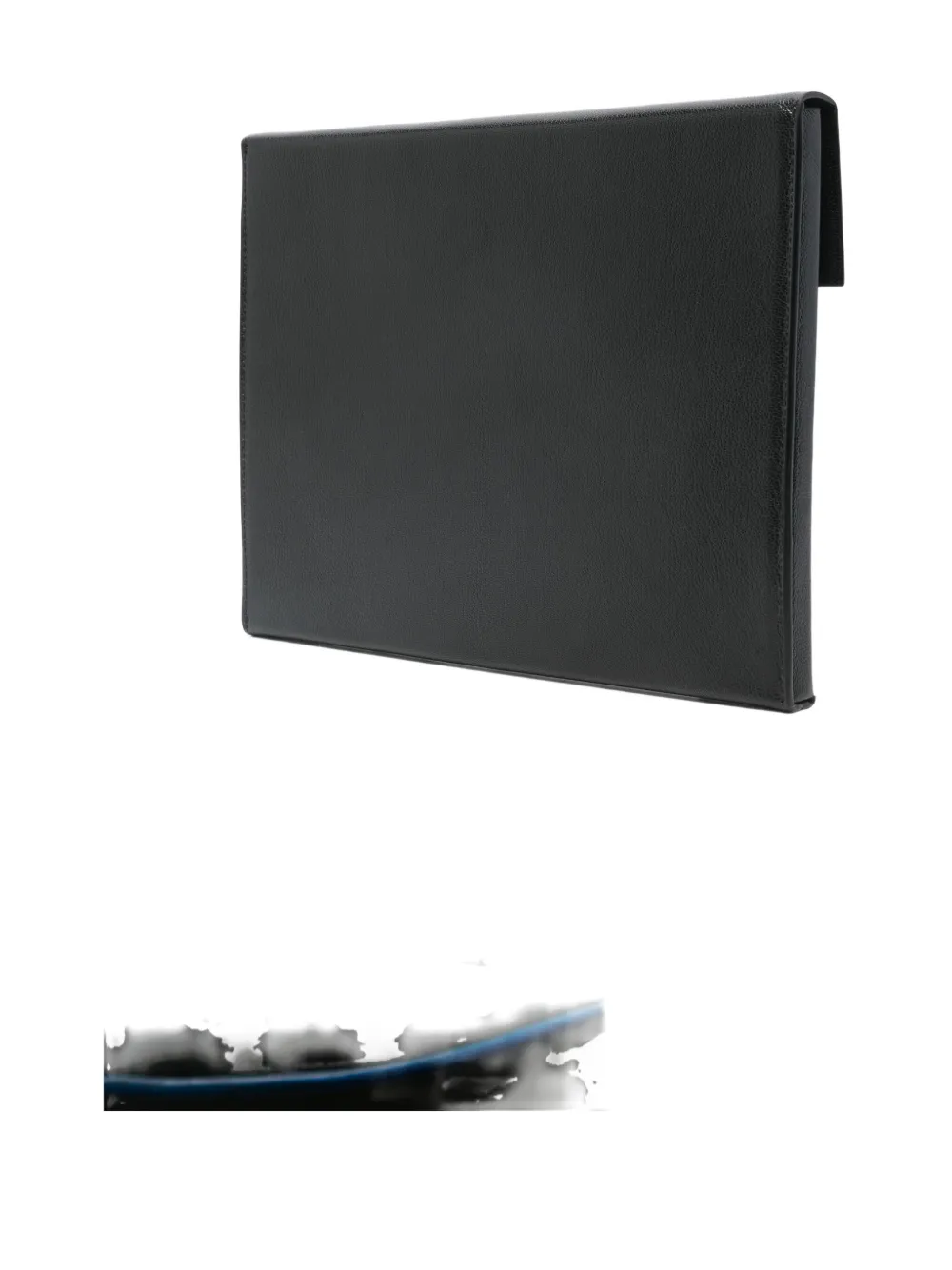 TOM FORD logo-debossed leather clutch bag - Zwart