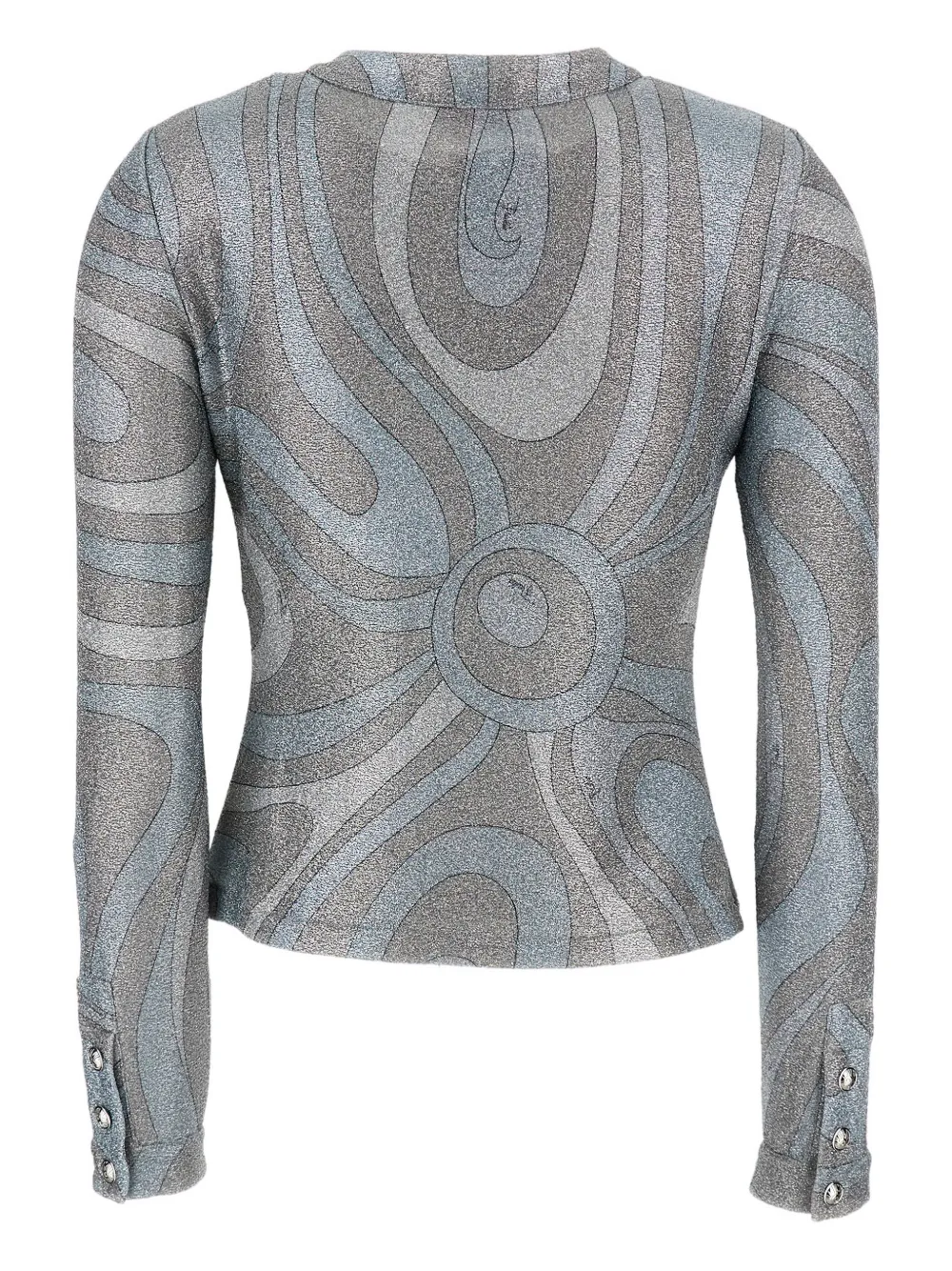 Pucci Patch-pocket Button Cardigan In Gray