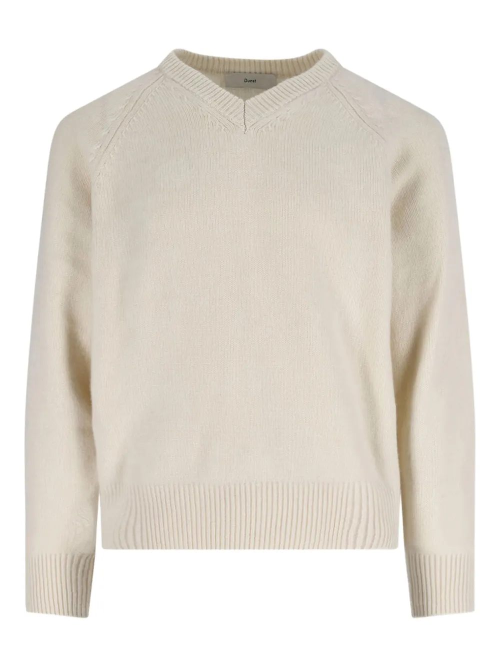 DUNST v-neck wool sweater | Neutrals | Image 1