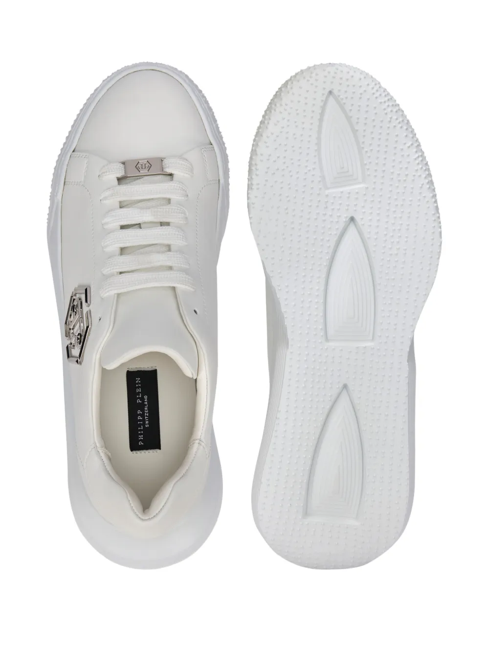 Philipp Plein Godzilla hardloopschoenen met zeshoekig logoplakkaat Wit