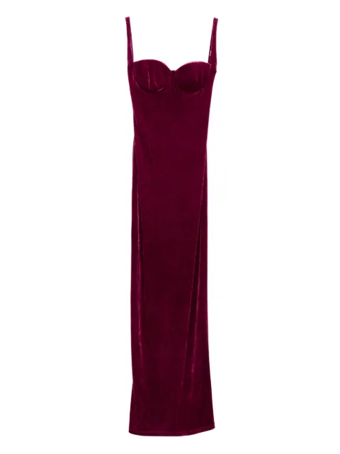 Balenciaga velvet-finish dress