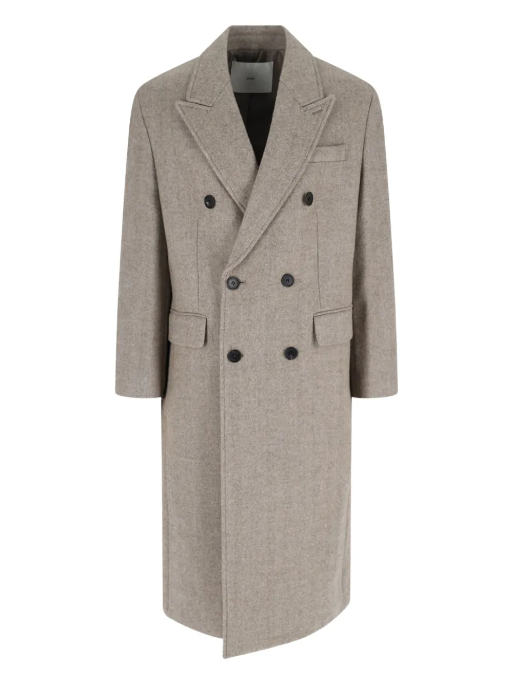 DUNST herringbone double-breasted coat | Neutrals | Image 1