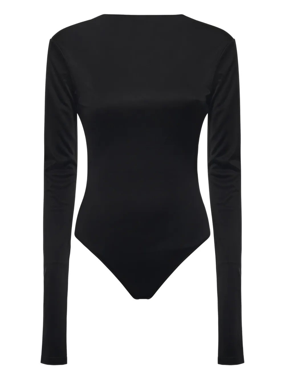 The Andamane Sabrina Long-sleeve Bodysuit In Black
