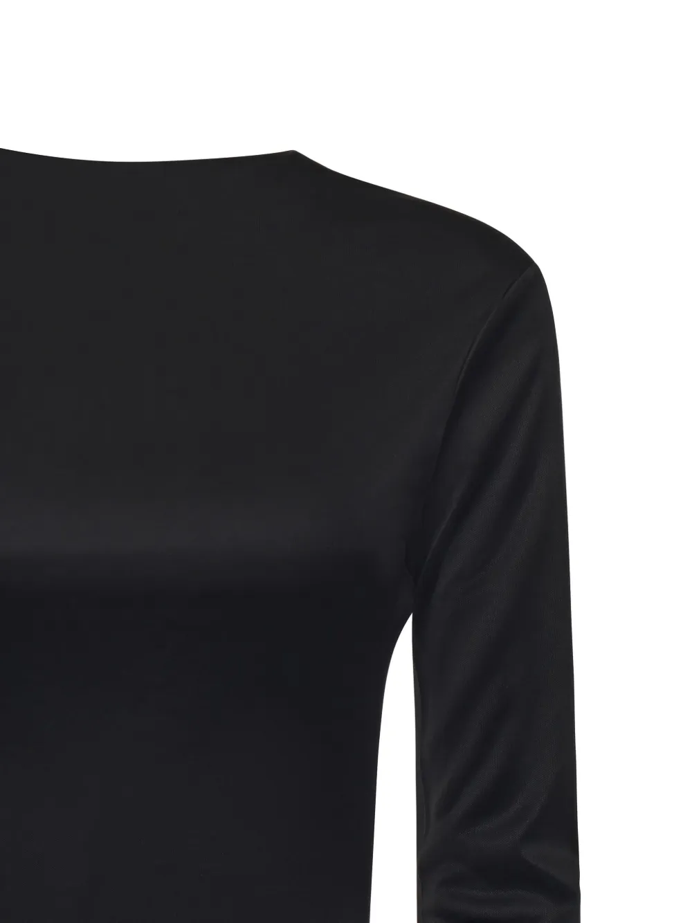 The Andamane Sabrina Long-sleeve Bodysuit In Black