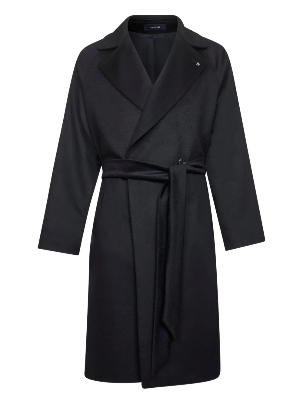 Tagliatore abrigo con doble botonadura y cinturón | negro | Image 1
