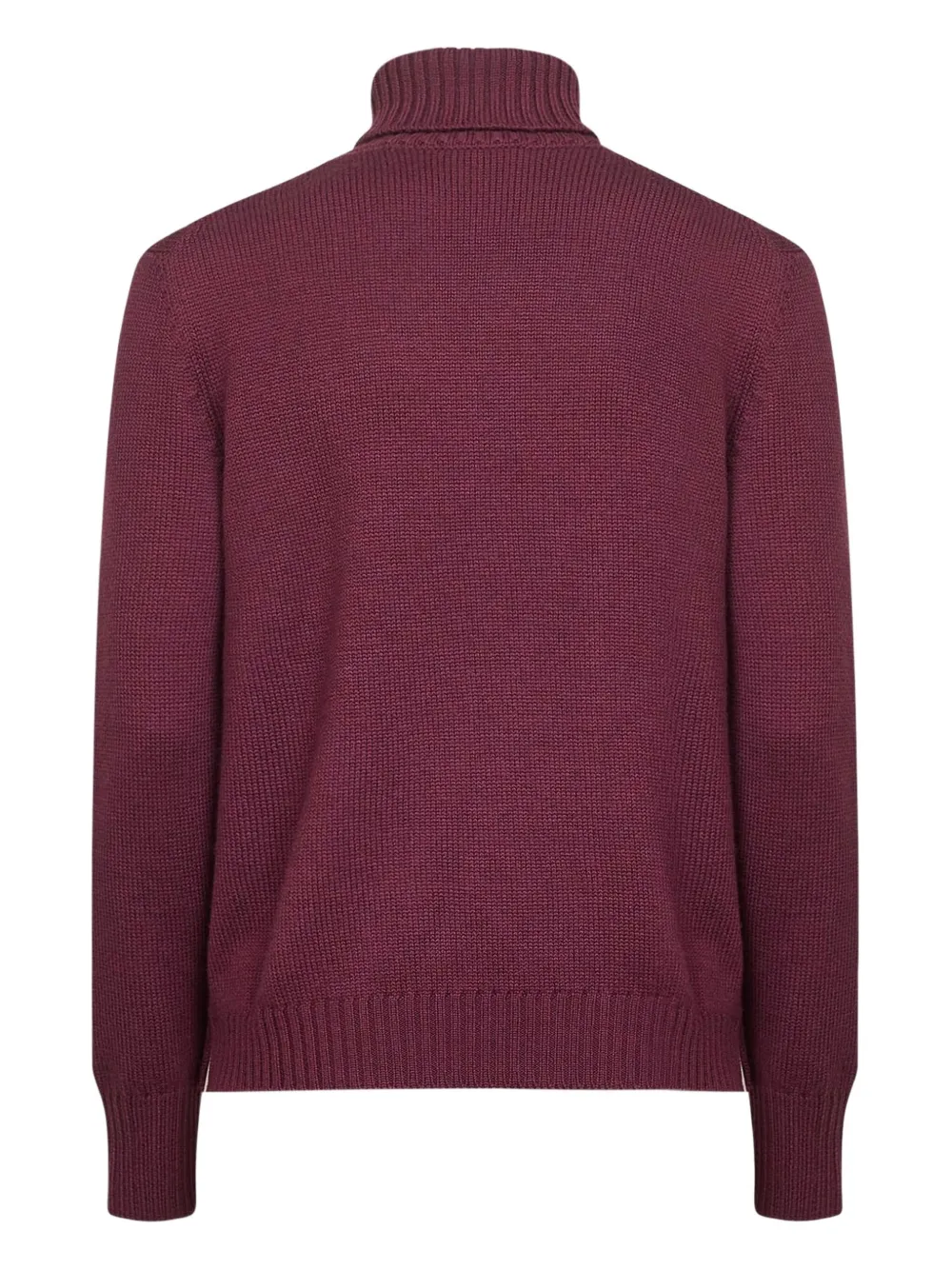 Blanca Vita Burgundy Virgin Wool Turtleneck Sweater In Burgundy