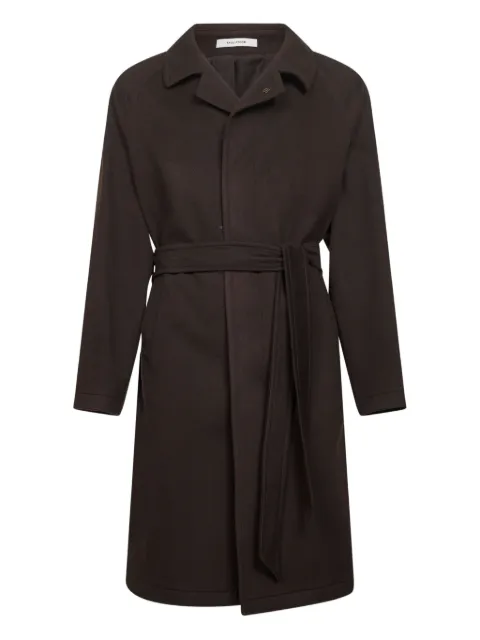 Tagliatore lapel belted coat