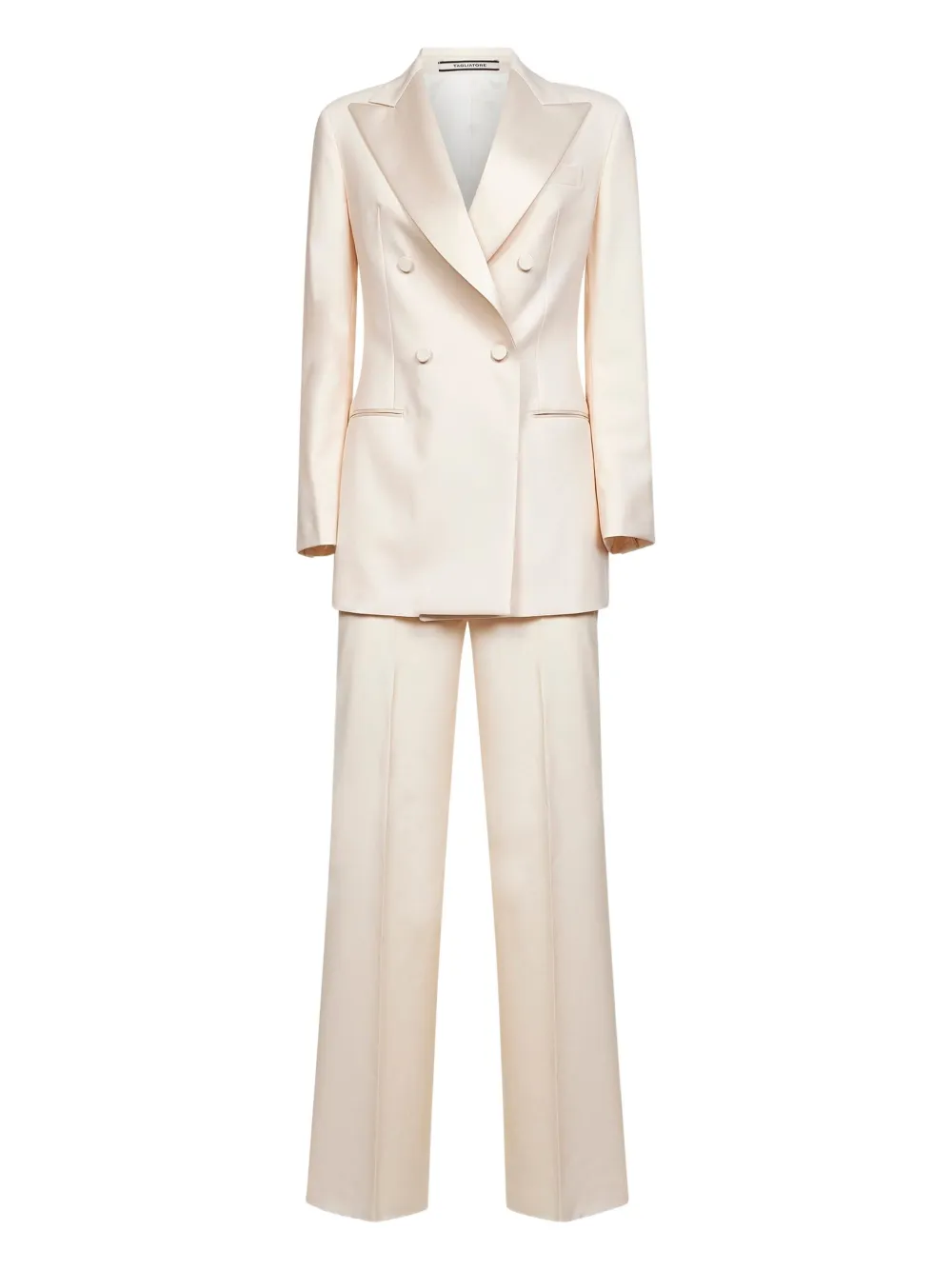 Tagliatore Double-breasted Peak-lapel Dress In Neutral