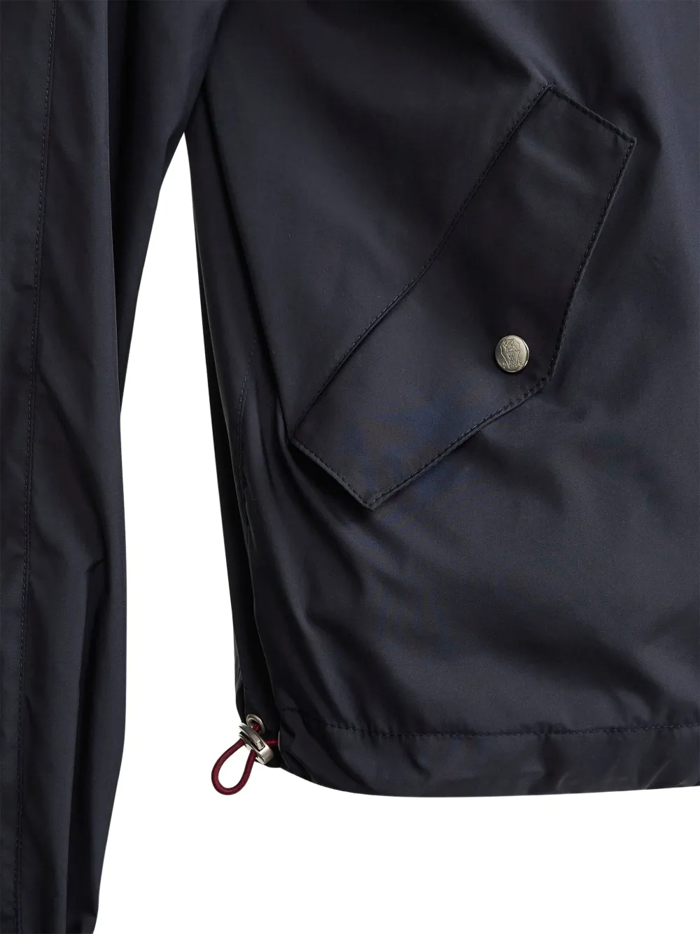 Brunello Cucinelli Jack met hoge kraag en trekkoord Blauw