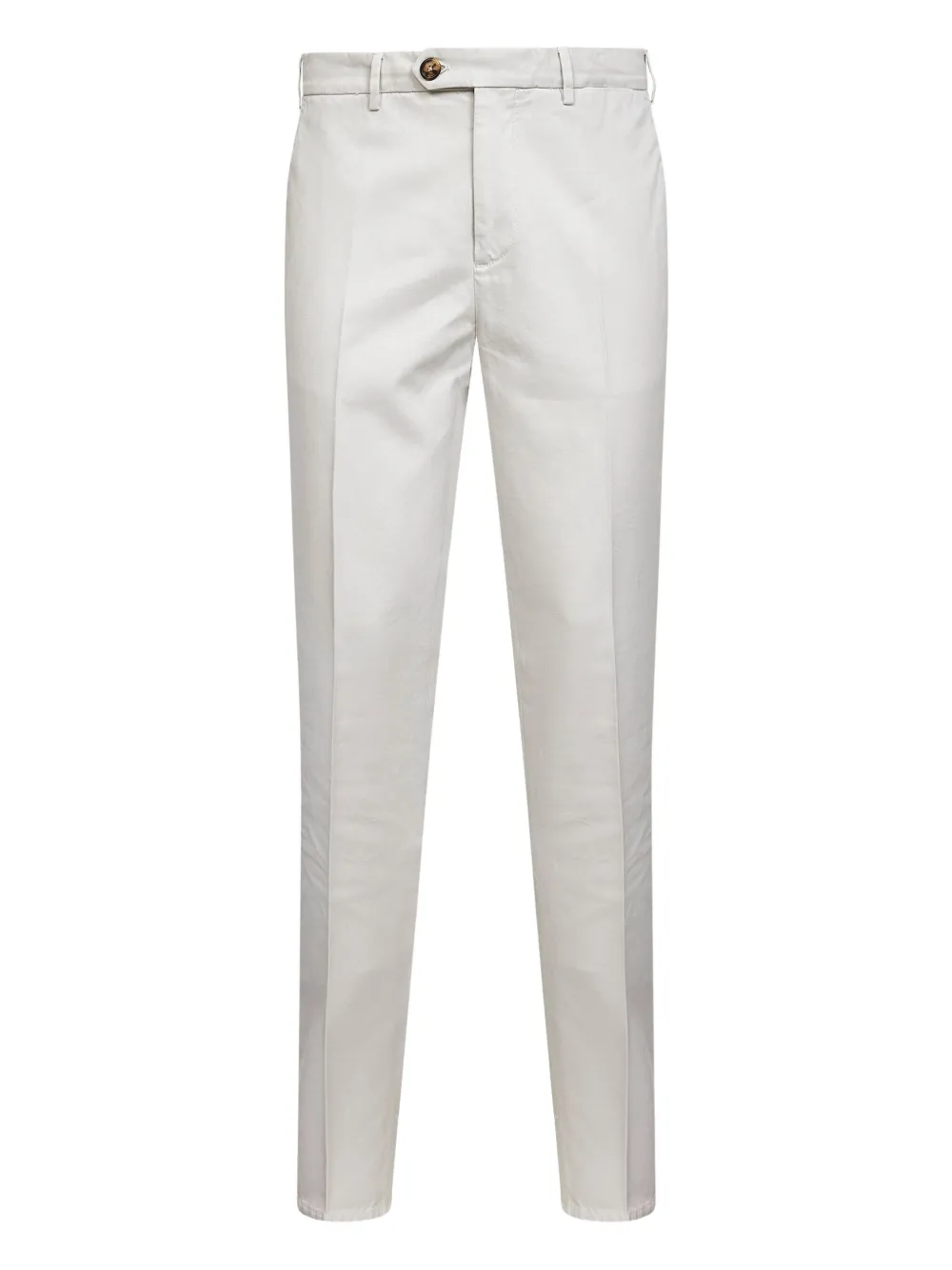 Brunello Cucinelli pressed-crease cotton trousers | neutro | Image 1