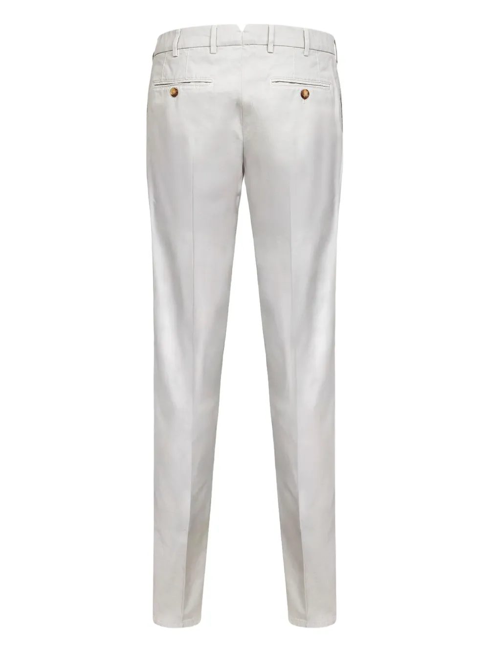 Brunello Cucinelli pressed-crease cotton trousers - Beige