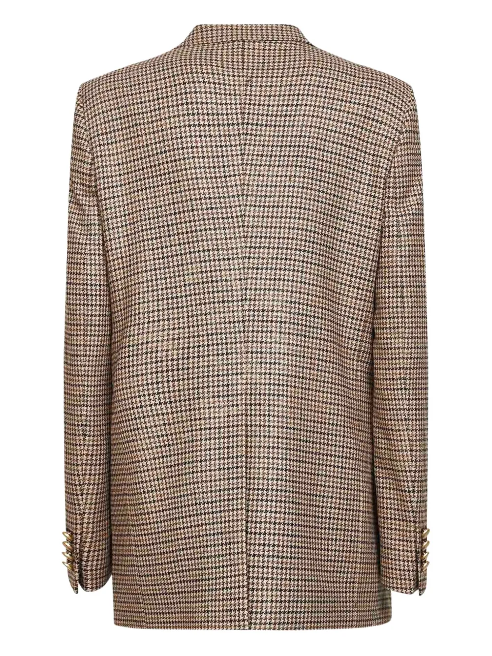 Tagliatore Brown Houndstooth Wool Blend Bertha Blazer In Brown