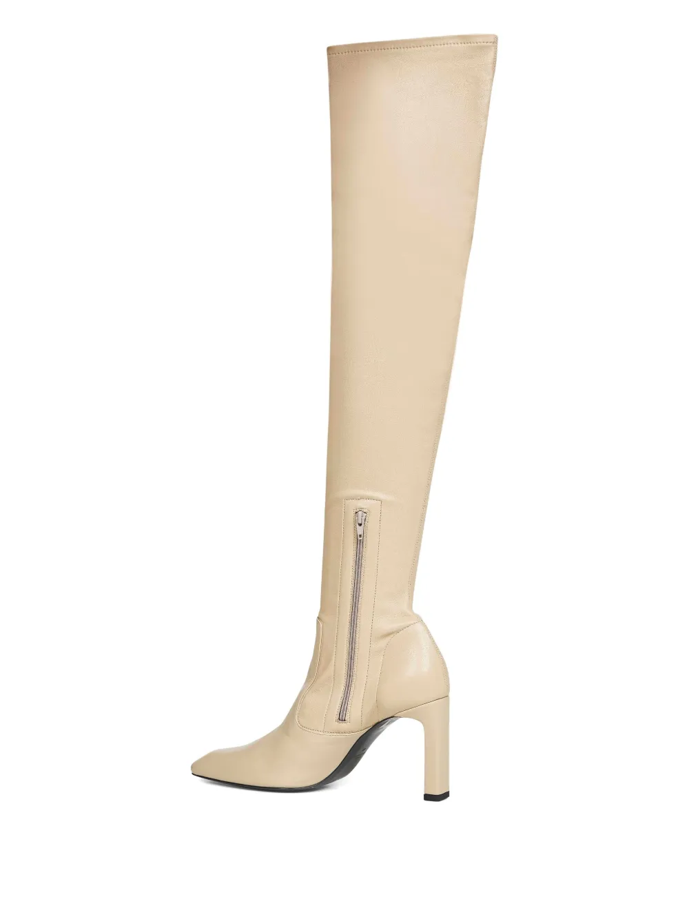 Totême 85mm Square-toe Boots In Neutral