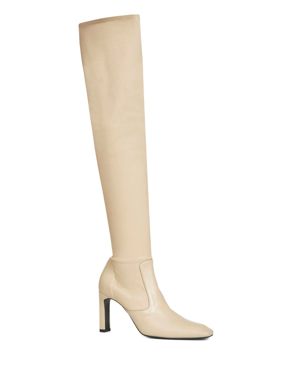 Totême 85mm Square-toe Boots In Neutral