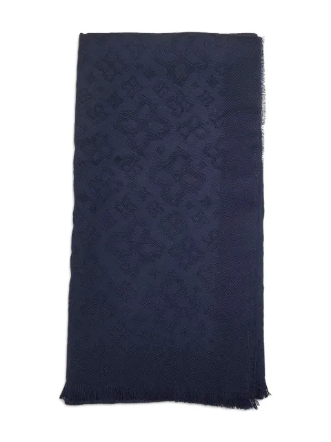 Tagliatore jacquard fringed scarf