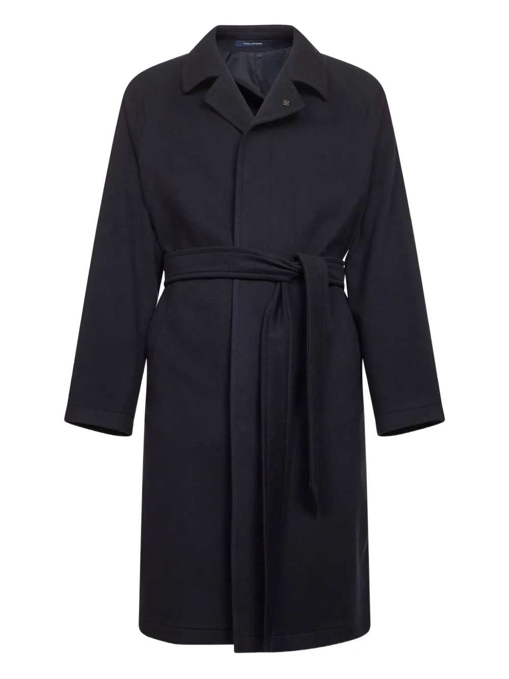 Tagliatore lapel belted coat | Blue | Image 1