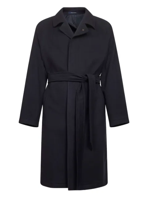 Tagliatore lapel belted coat