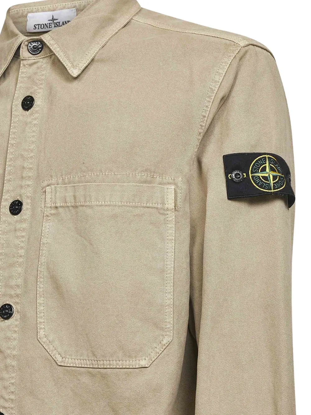 Stone Island Overhemd met opgestikte zakken Beige