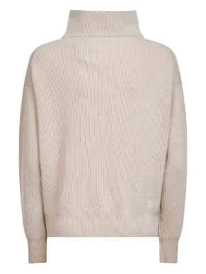 ブルネロクチネリ カシミヤ100% ケーブルニット レイヤードブルゾン