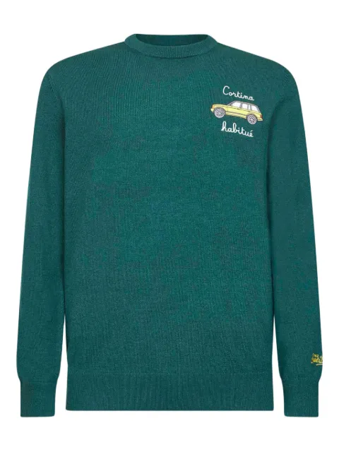 MC2 Saint Barth car-artwork-embroidered sweater