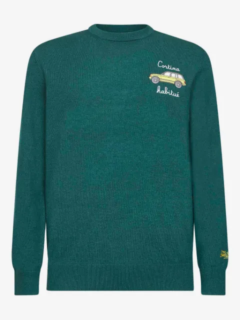 MC2 Saint Barth car-artwork-embroidered sweater