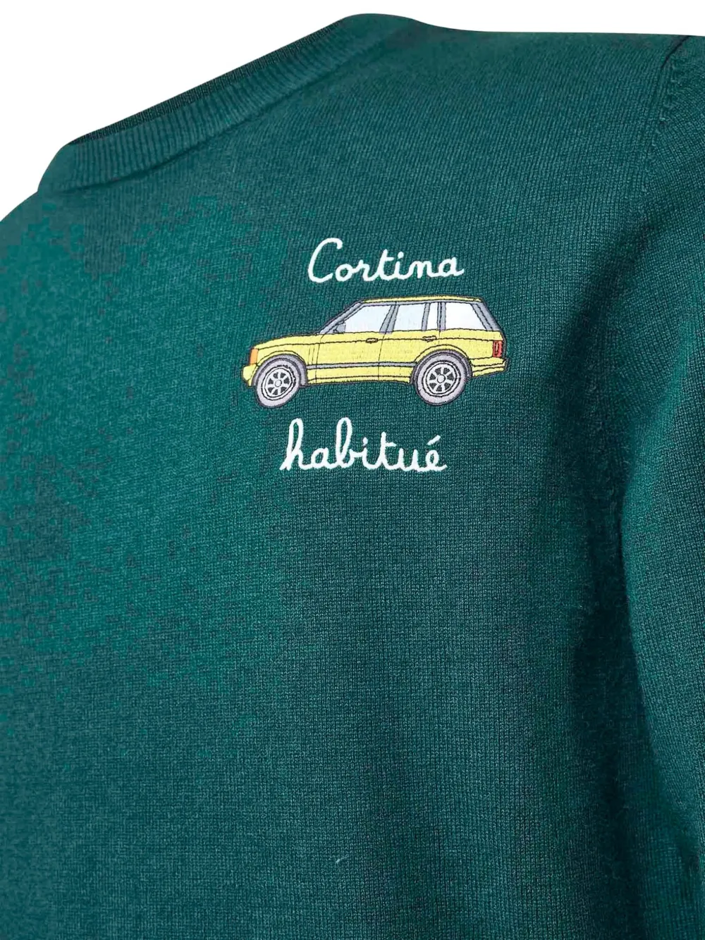 Mc2 Saint Barth Car-artwork-embroidered Sweater In Green