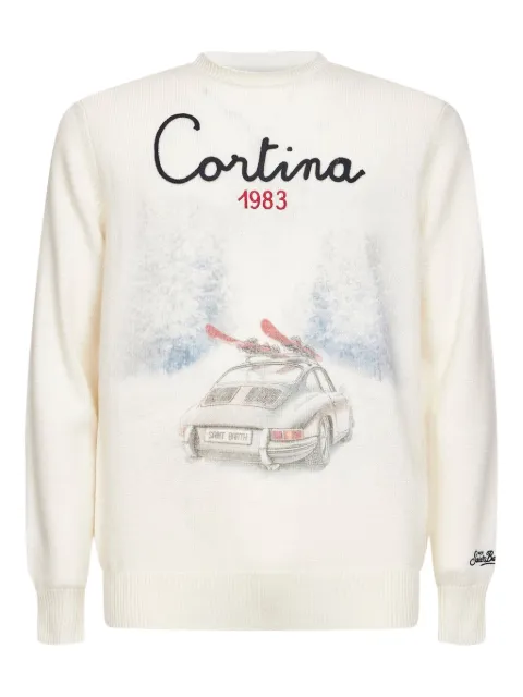 MC2 Saint Barth print-graphic embroidered-Cortina sweatshirt