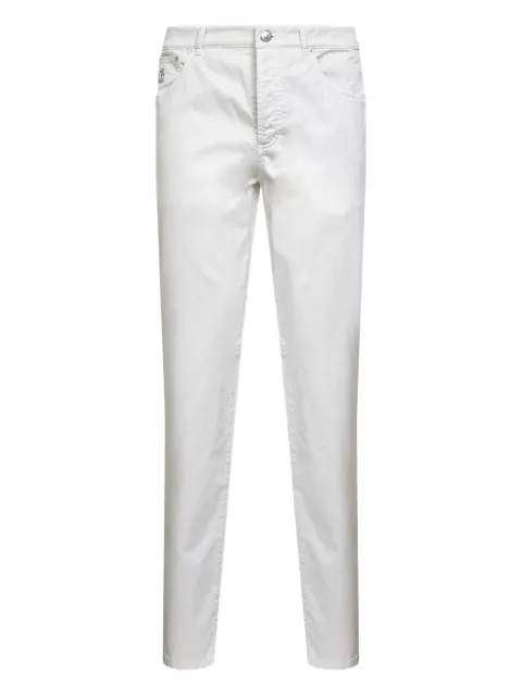 Brunello Cucinelli five-pockets embroidered-detail trousers