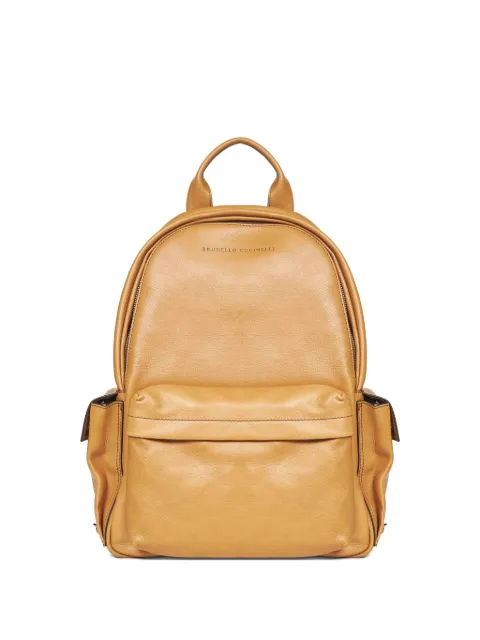 Brunello Cucinelli zip-fastening leather backpack