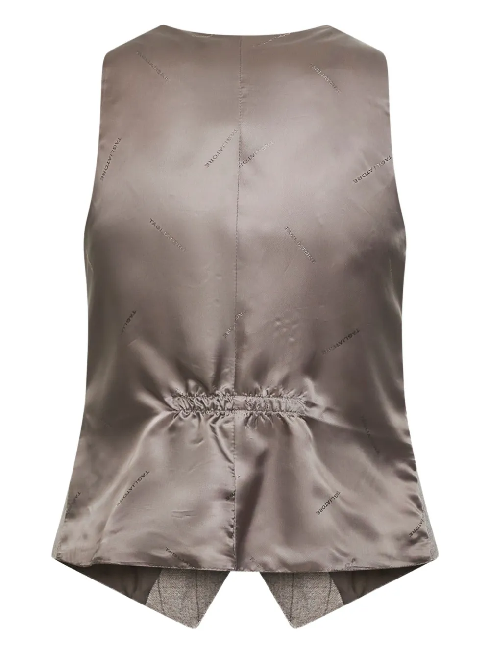 Tagliatore Gilet met krijtstreep en knopen Beige