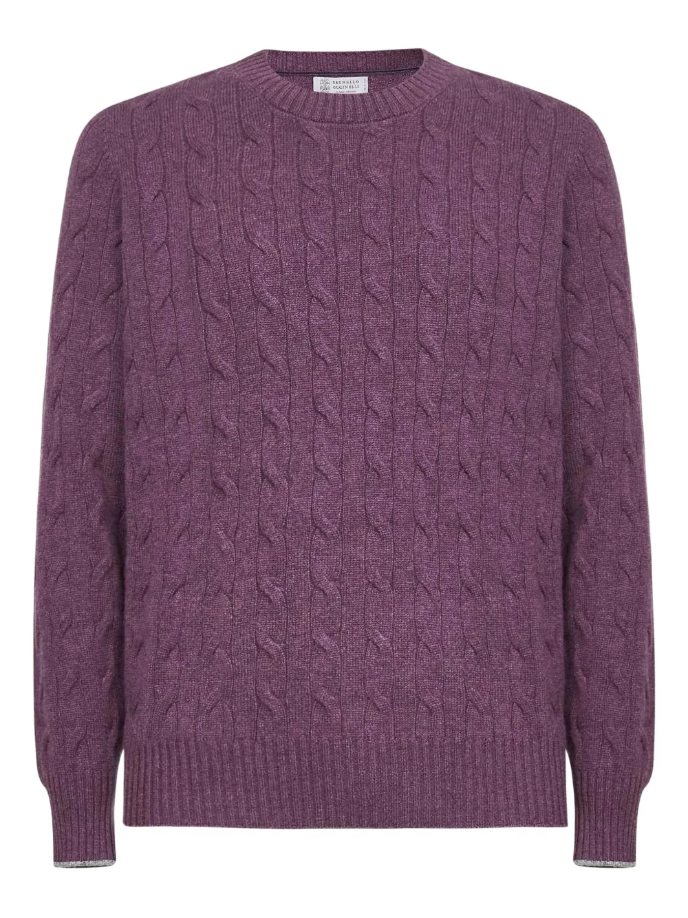 Brunello Cucinelli pull en maille torsadée | violet | Image 1