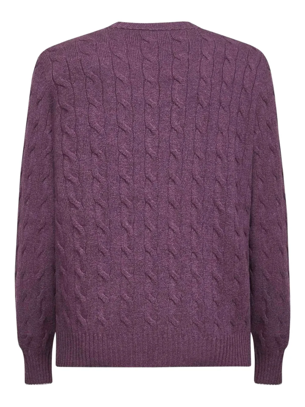 Brunello Cucinelli cable-knit cashmere sweater - Paars