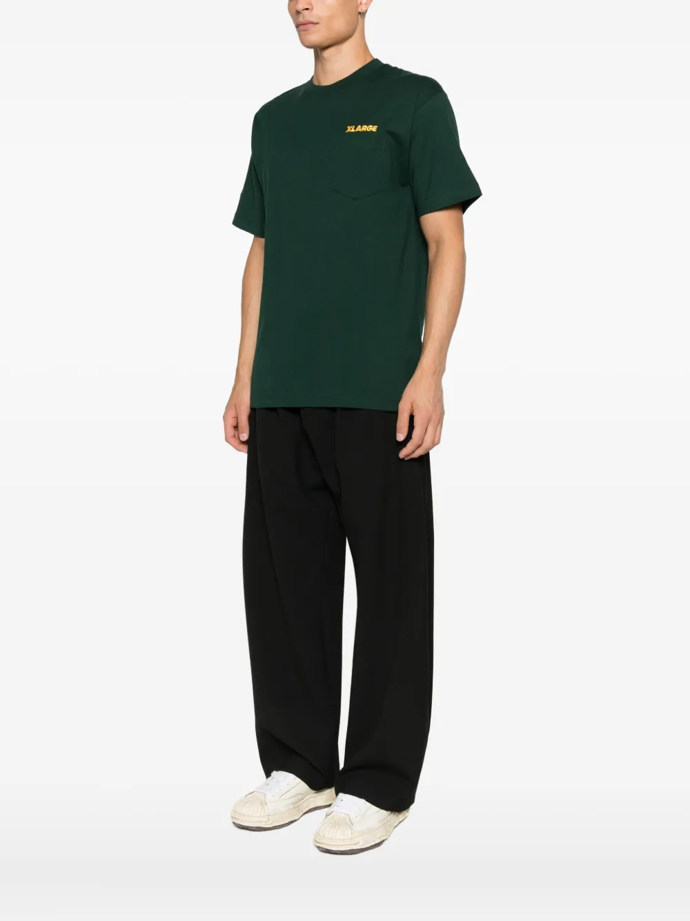 XLarge T-shirt met logodetail Groen