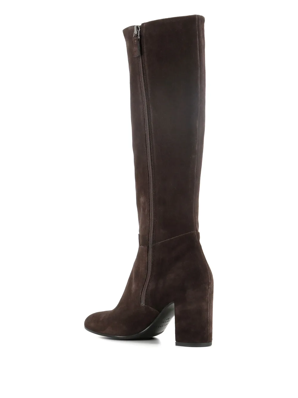 Del Carlo Block-heel Suede Boots In Brown