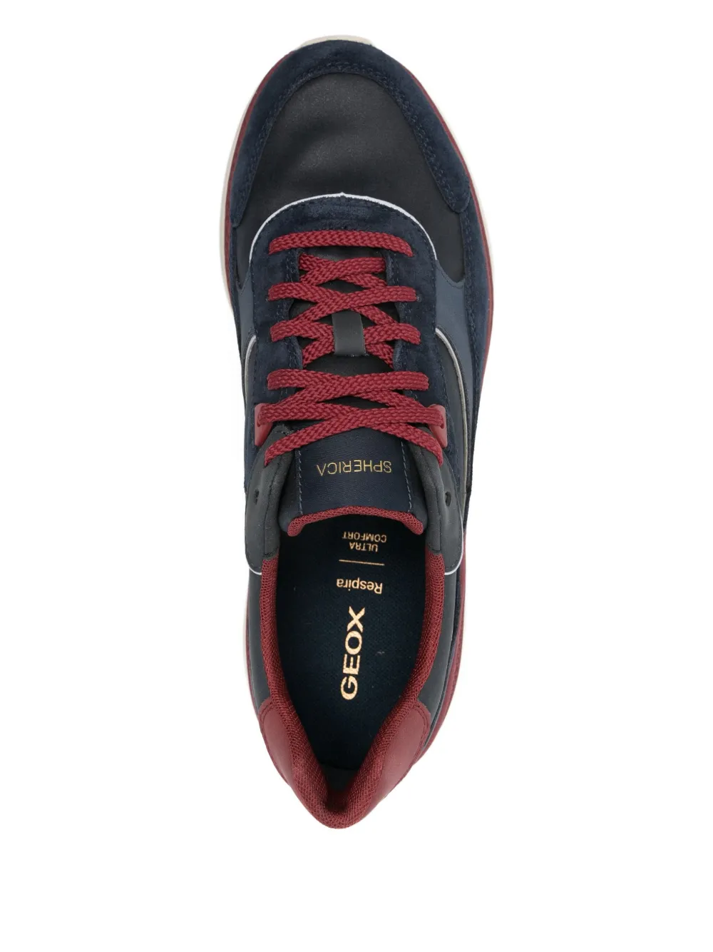 Geox Spherica Anatomical sneakers met vlakken Blauw