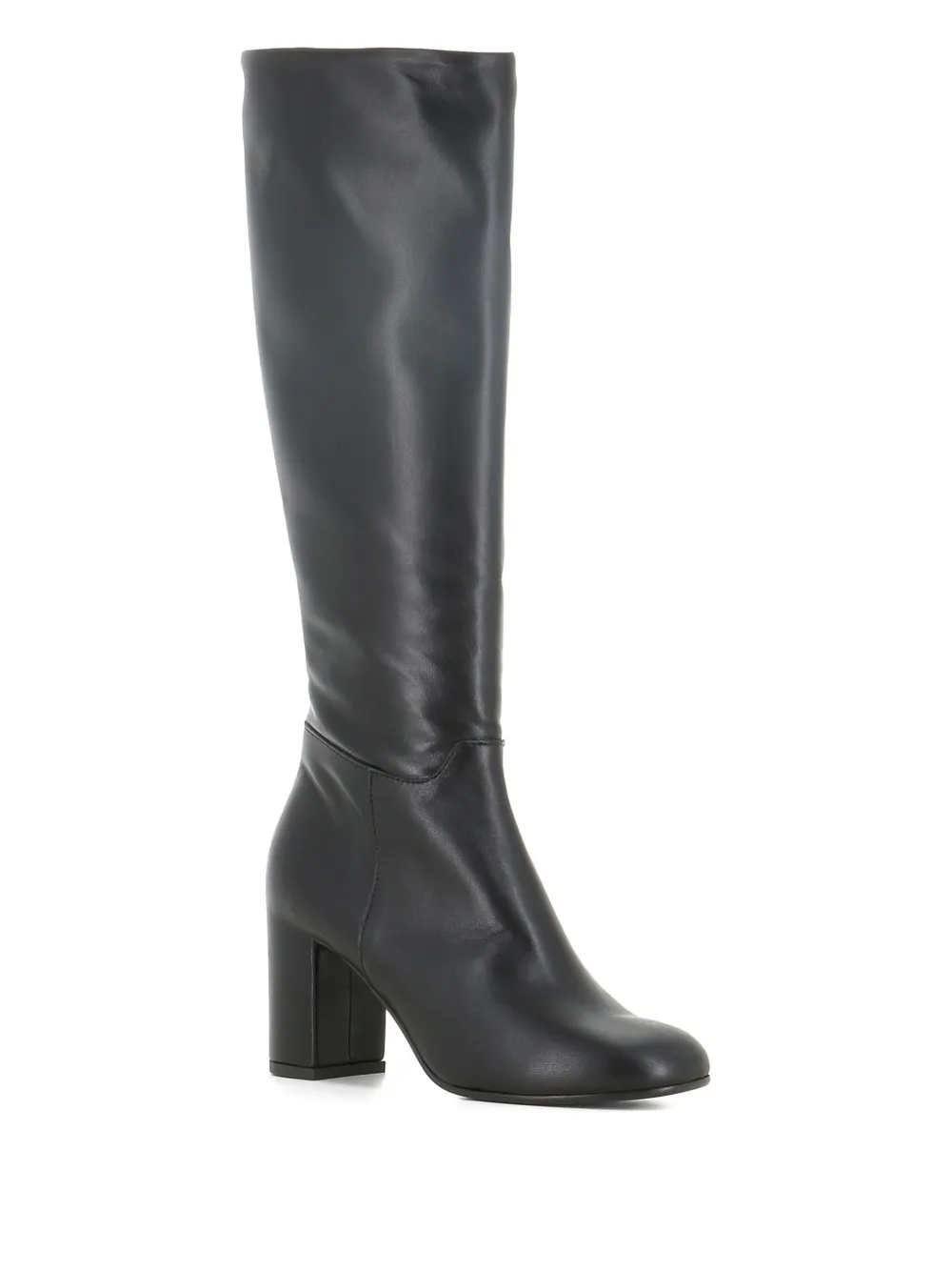 Del Carlo Block-heel Leather Boots In Black