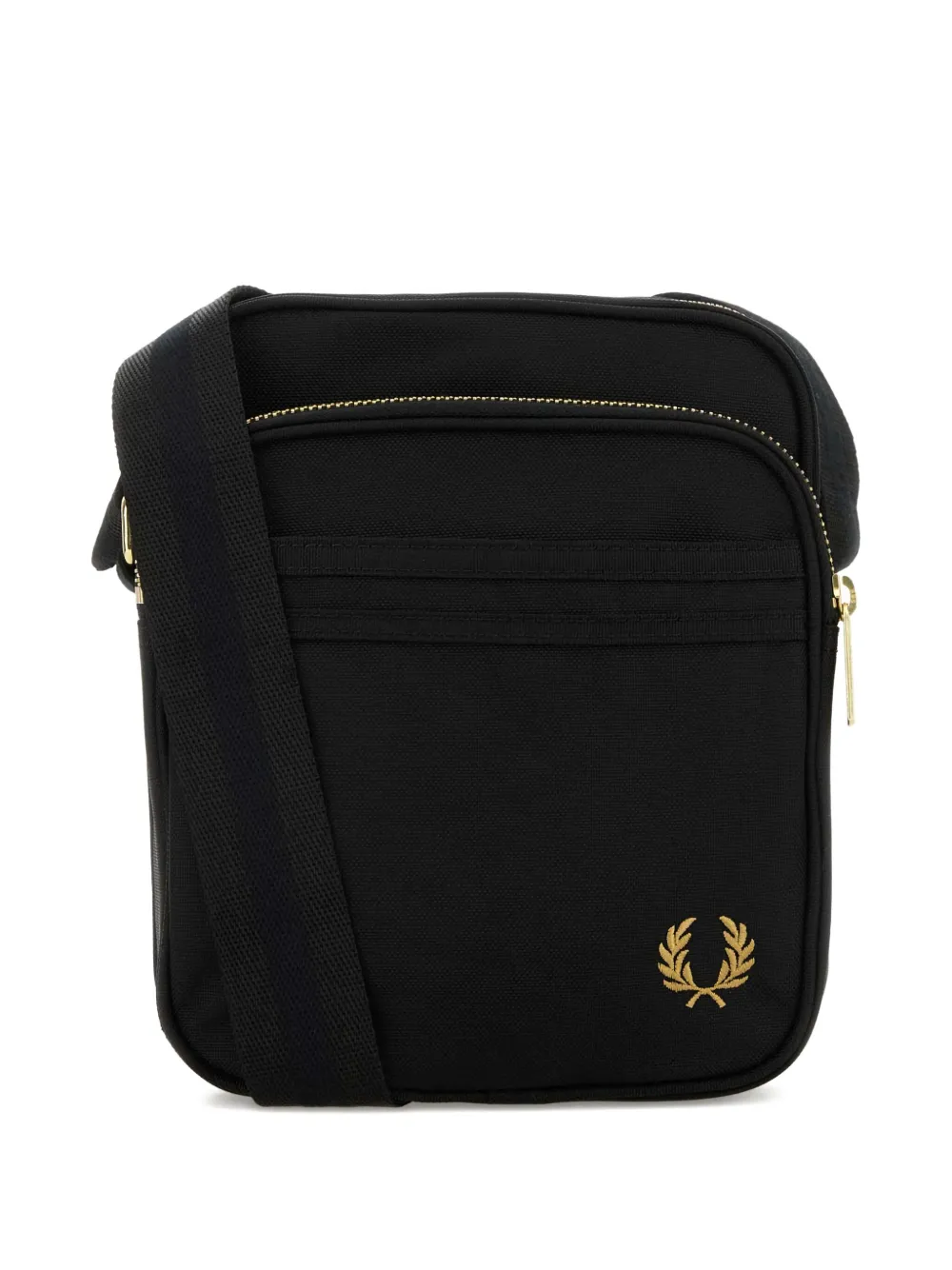 Fred Perry logo-detail messenger bag - Zwart