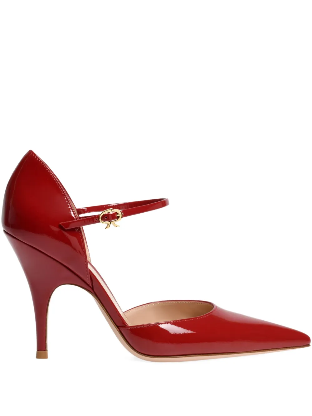 Gianvito Rossi 95mm Sofia Leather Pumps In Red