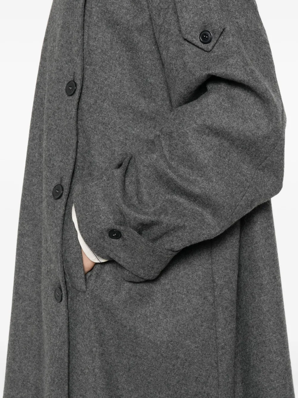 The Nina Studio Asymmetric Coat In Gray