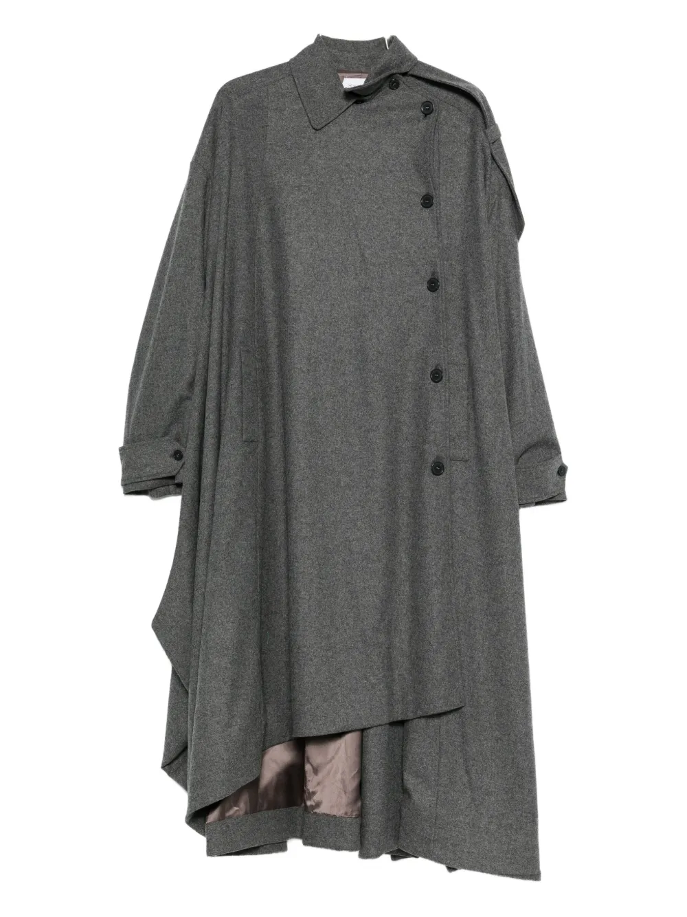 The Nina Studio Asymmetric Coat In Gray