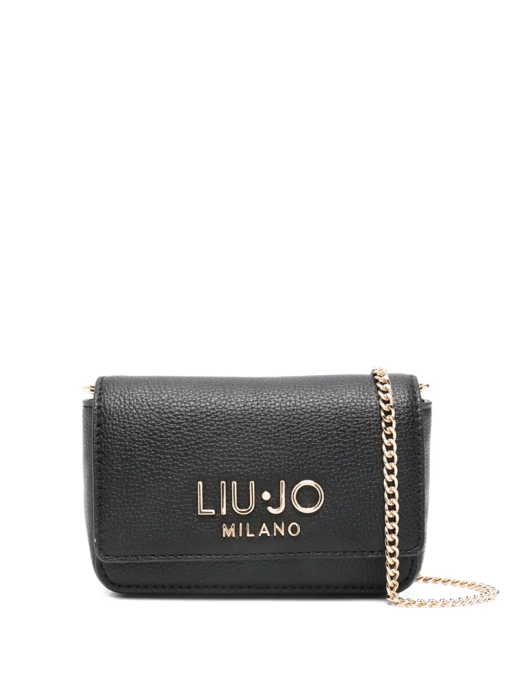 Liu •jo Logo-lettering Crossbody Bag In Black