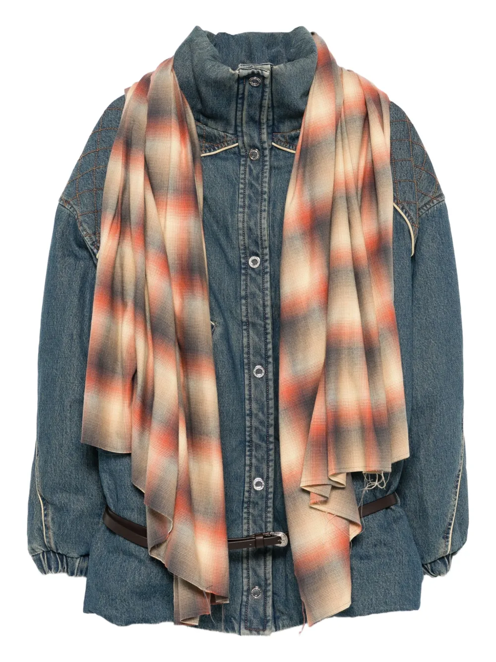 MARBELL belted jacket | Blue | Image 1