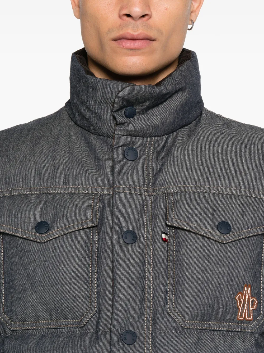 Moncler Grenoble Bodywarmer met borstzak Blauw