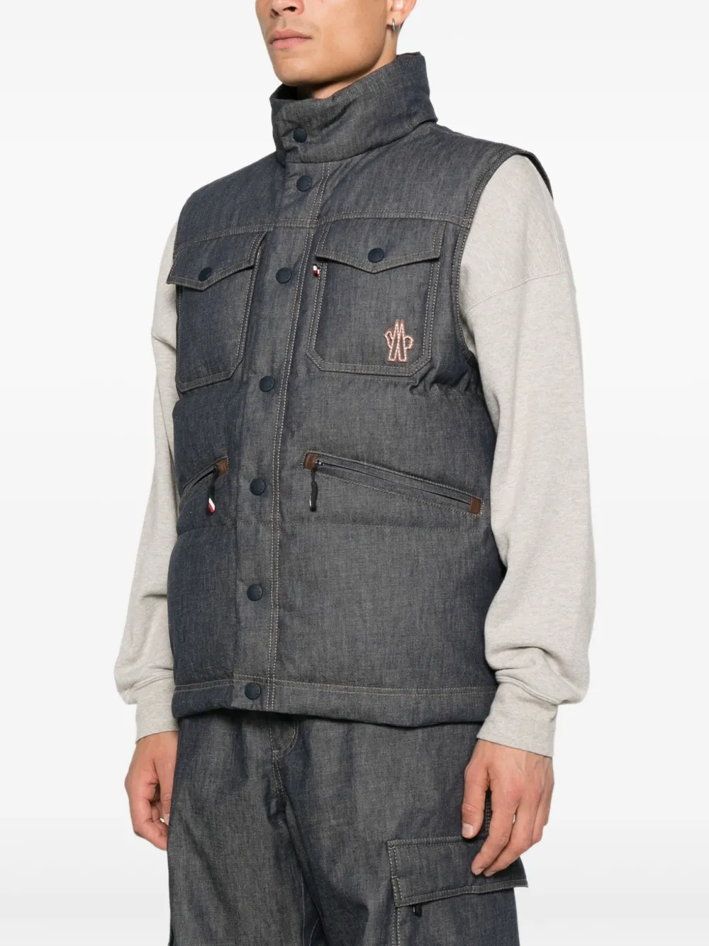 Moncler Grenoble Bodywarmer met borstzak Blauw