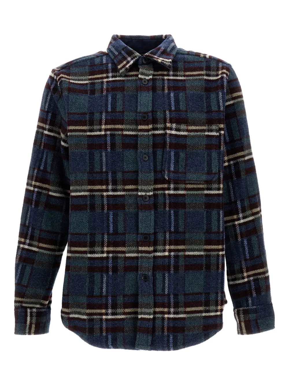 Portuguese Flannel Virgo II button patch-pocket shirt | Blue | Image 1