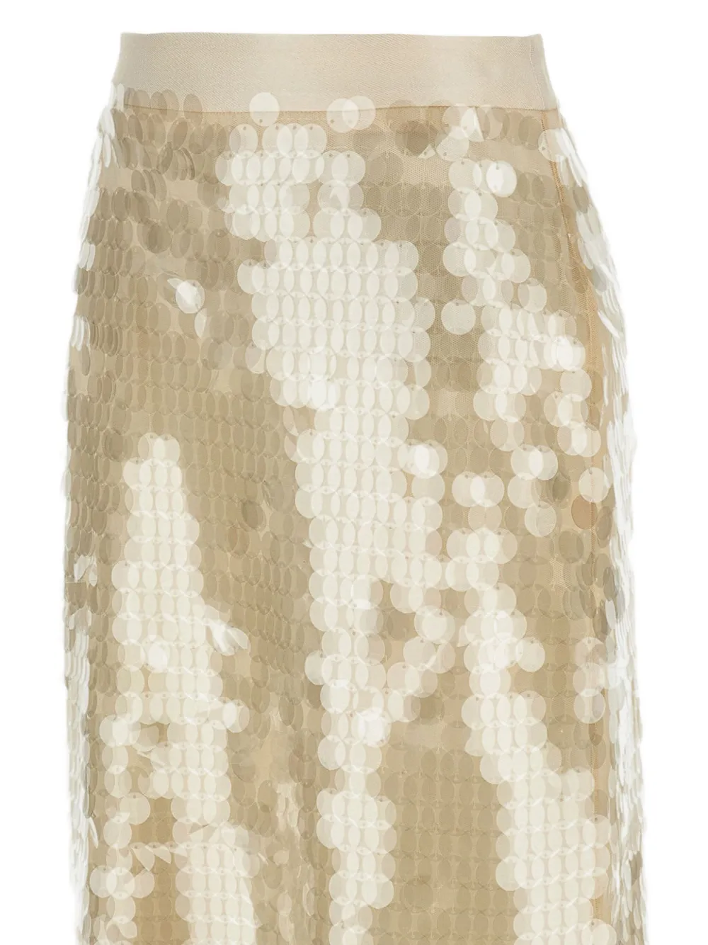 Lorena Antoniazzi Midi-rok met pailletten Wit