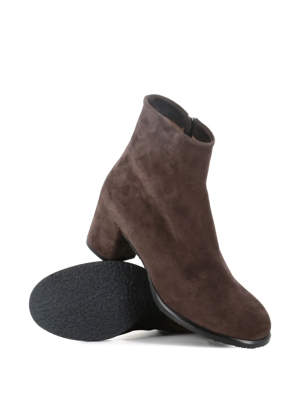 Del Carlo 55mm Block-heel Zip Boots In Brown
