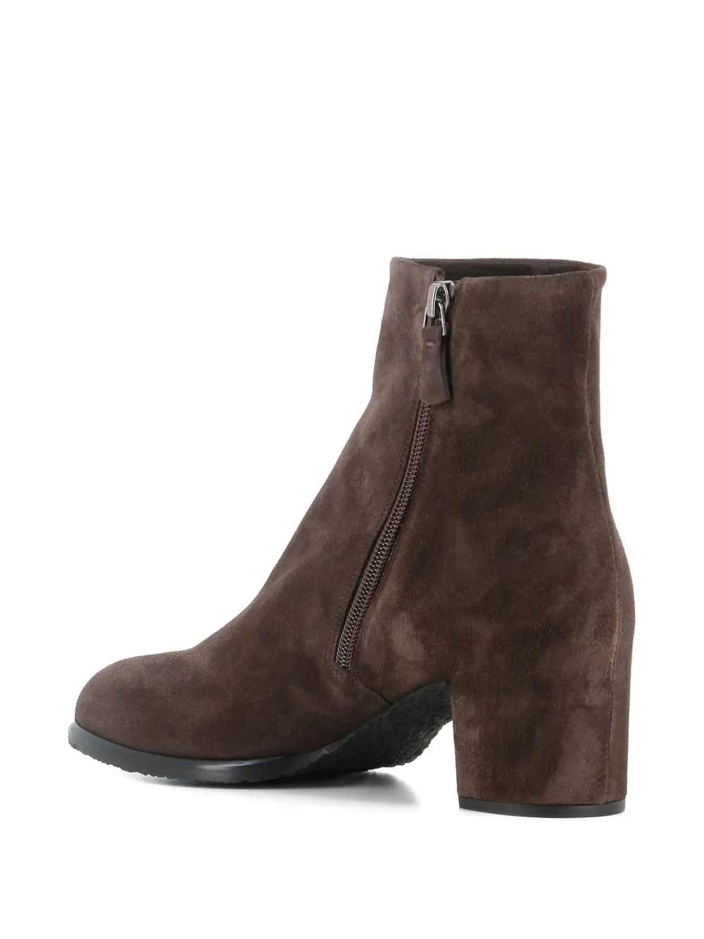 Del Carlo 55mm Block-heel Zip Boots In Brown